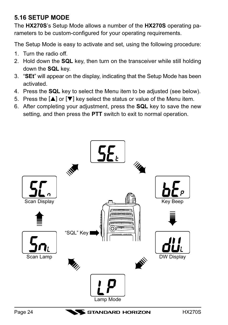 Standard Horizon HX270S User Manual | Page 26 / 44