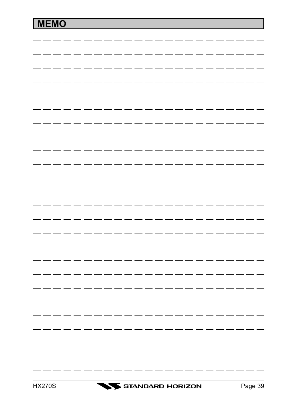 Standard Horizon HX270S User Manual | Page 41 / 44
