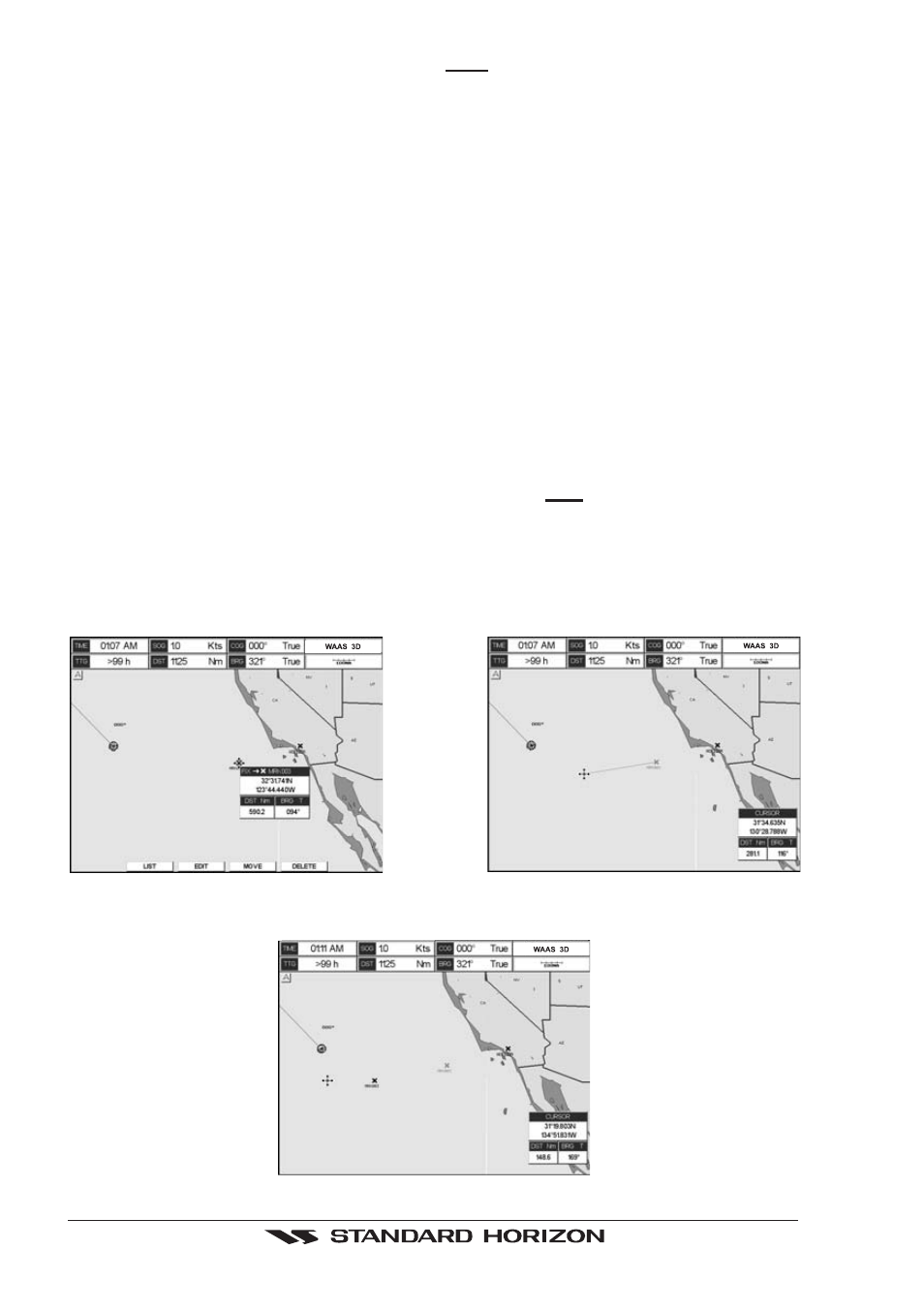 0 deleting a mark or waypoint, 1 moving a mark or waypoint, Deleting a mark or waypoint | Moving a mark or waypoint | Standard Horizon CP500 User Manual | Page 42 / 89