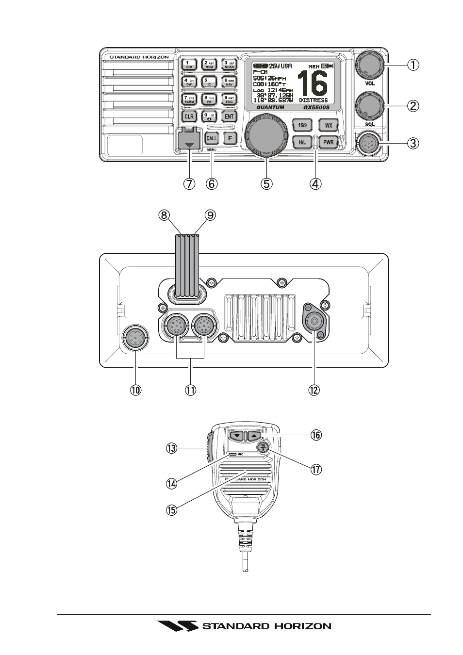 Figure 4. controls and connectors | Standard Horizon Gx5500s User Manual | Page 19 / 100
