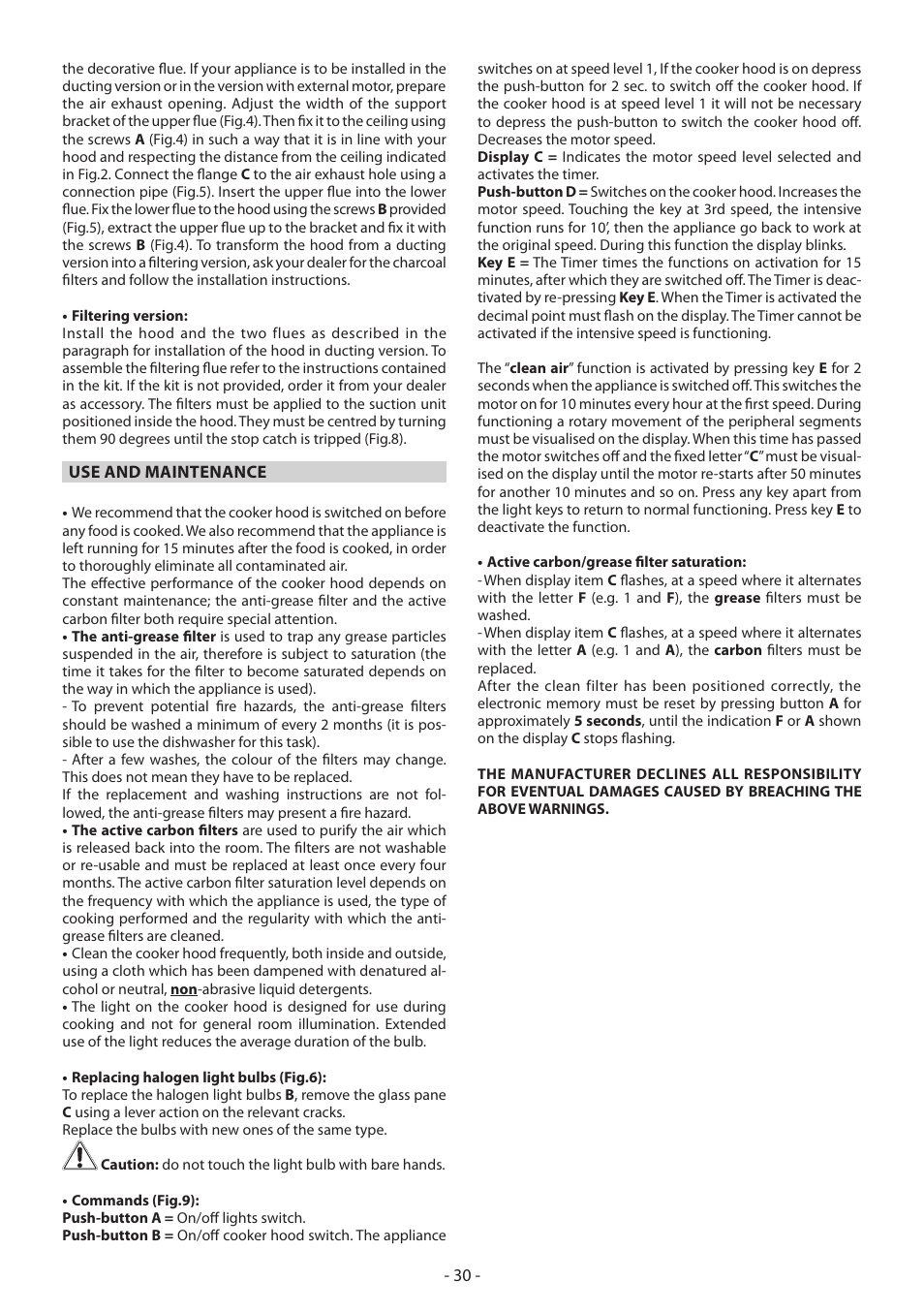 Samsung HDC6D90TG User Manual | Page 30 / 84