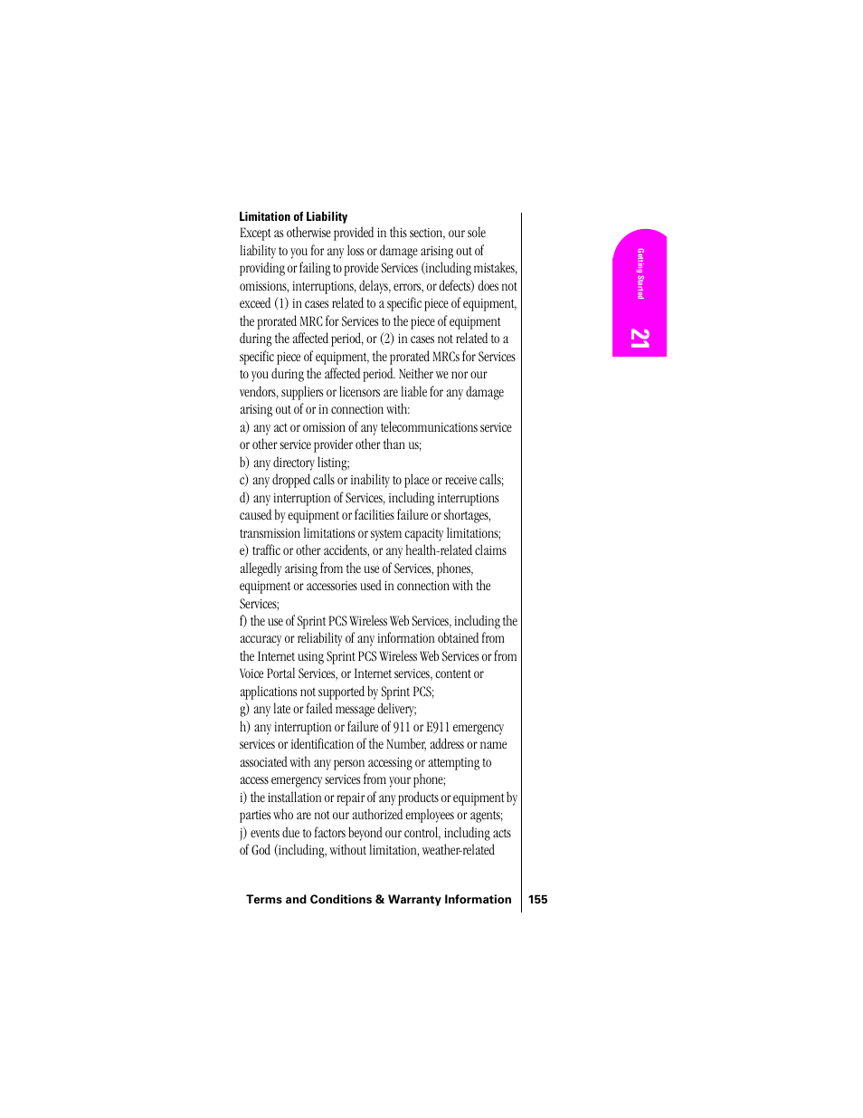 Limitation of liability | Samsung SPH-N300 User Manual | Page 155 / 167
