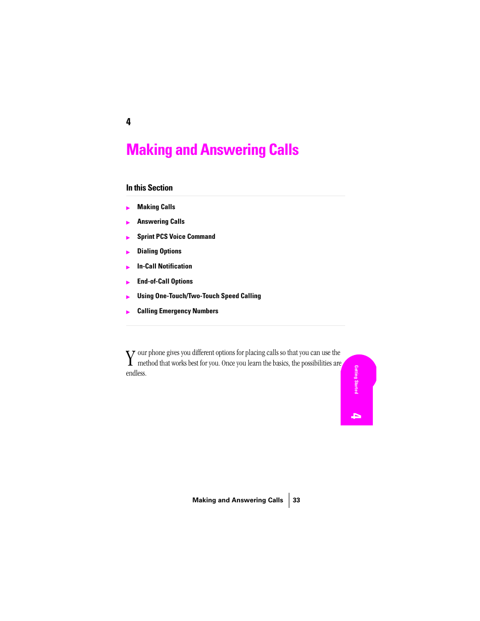 Making and answering calls | Samsung SPH-N300 User Manual | Page 33 / 167