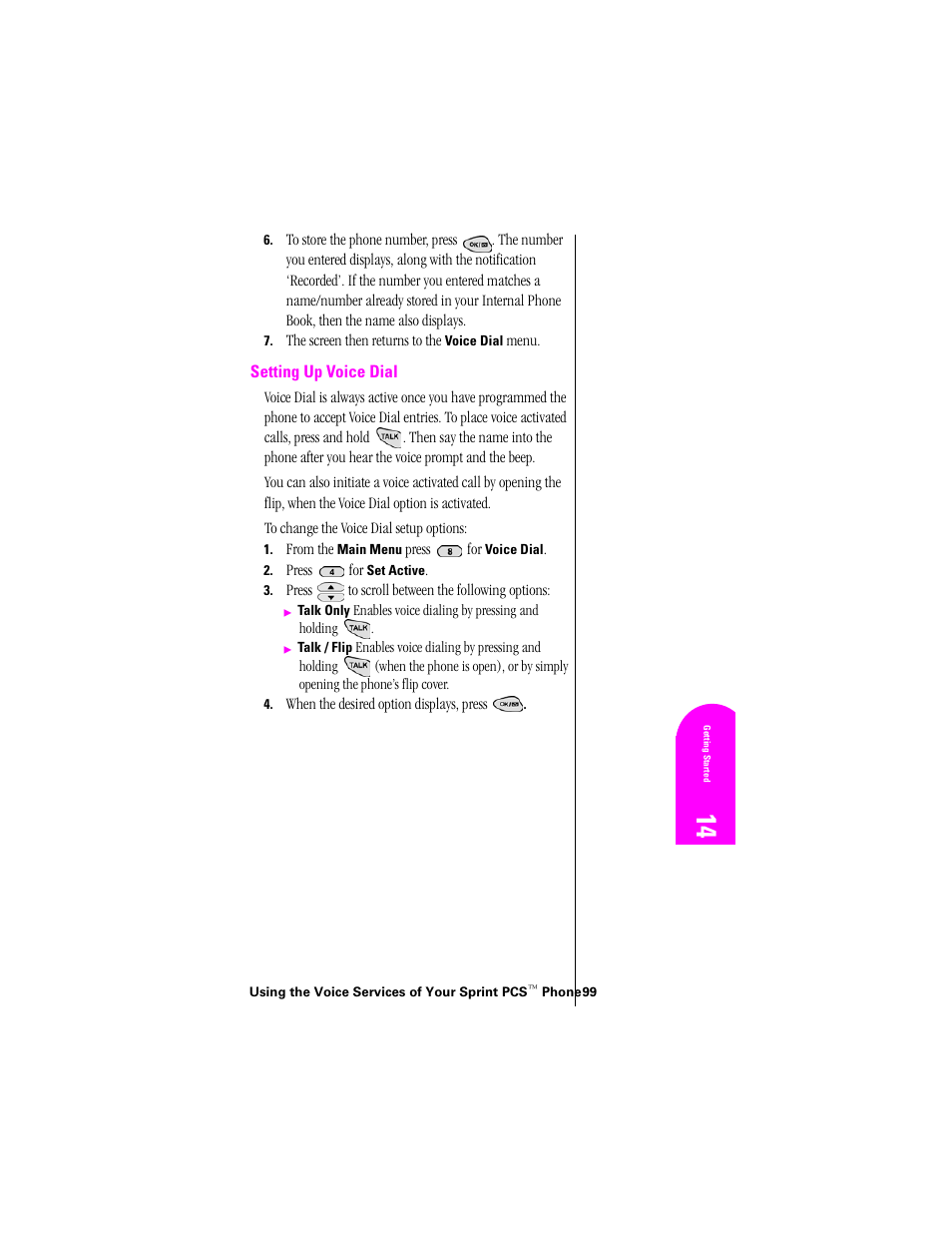 Setting up voice dial | Samsung SPH-N300 User Manual | Page 99 / 167