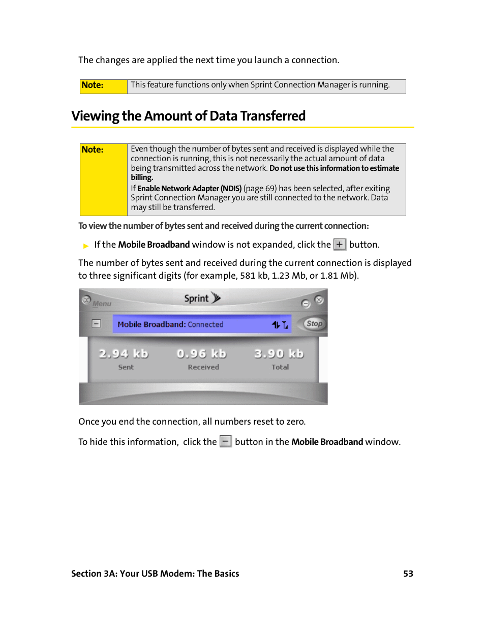 Viewing the amount of data transferred | Sprint Nextel 595U User Manual | Page 61 / 178