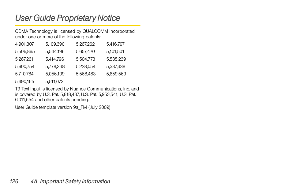 User guide proprietary notice | Sprint Nextel LG Remarq UG_9a_070709 User Manual | Page 136 / 143