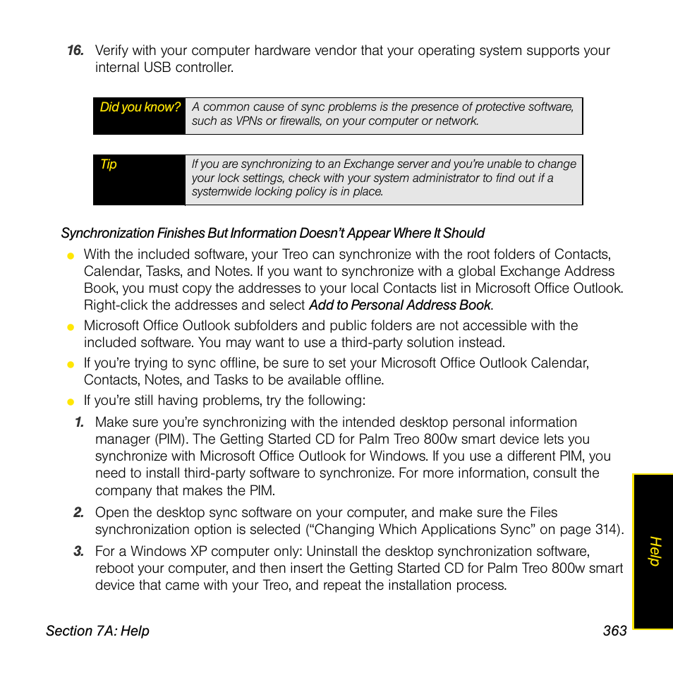 Sprint Nextel Palm Treo 800w User Manual | Page 363 / 436