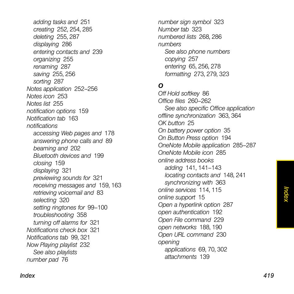 Sprint Nextel Palm Treo 800w User Manual | Page 419 / 436