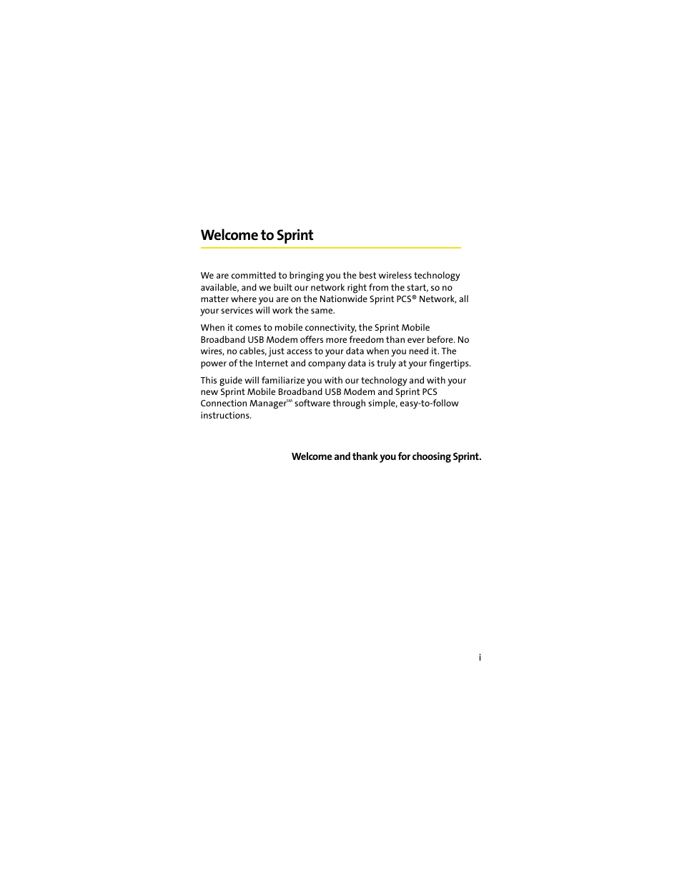 Welcome to sprint | Sprint Nextel OVATION U720 User Manual | Page 5 / 119