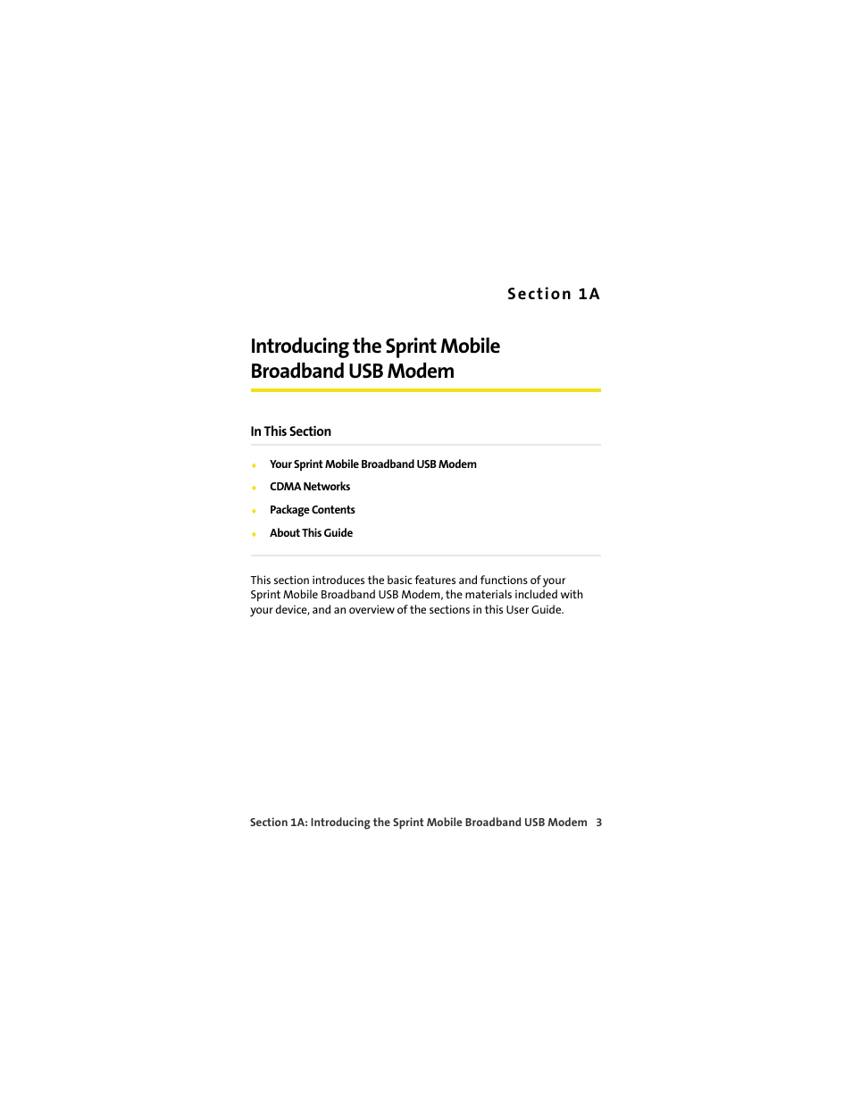Introducing the sprint mobile broadband usb modem | Sprint Nextel OVATION U720 User Manual | Page 9 / 119