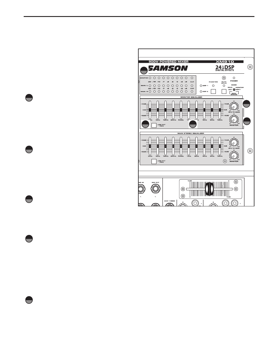 Controls and functions | Samson XM910 User Manual | Page 13 / 28