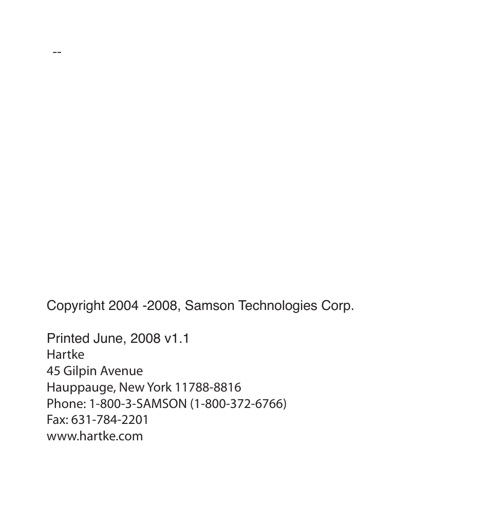 Samson Hartke Acoustic Pre-Amp User Manual | Page 2 / 12