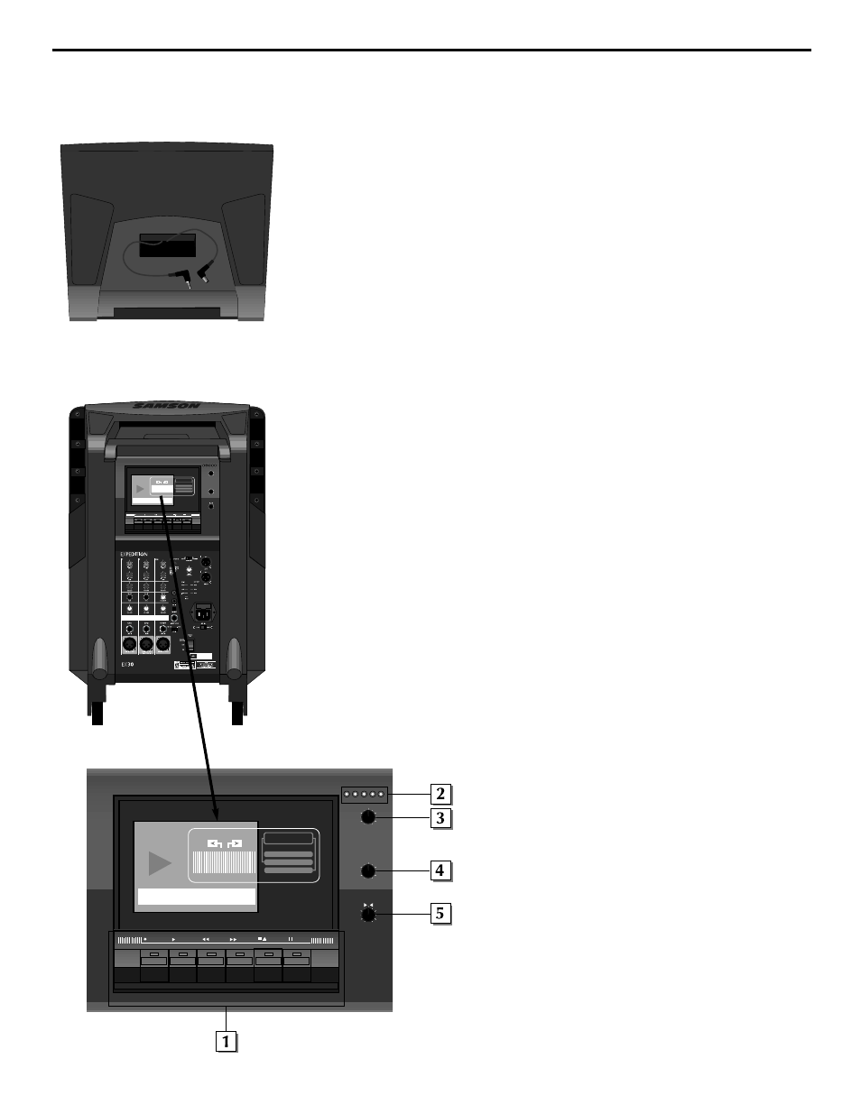 Expedition accessories, Guided tour: td30, Soft eject | Ex20/ex30 wireless compartment (top view) | Samson Expedition EX30 User Manual | Page 16 / 17