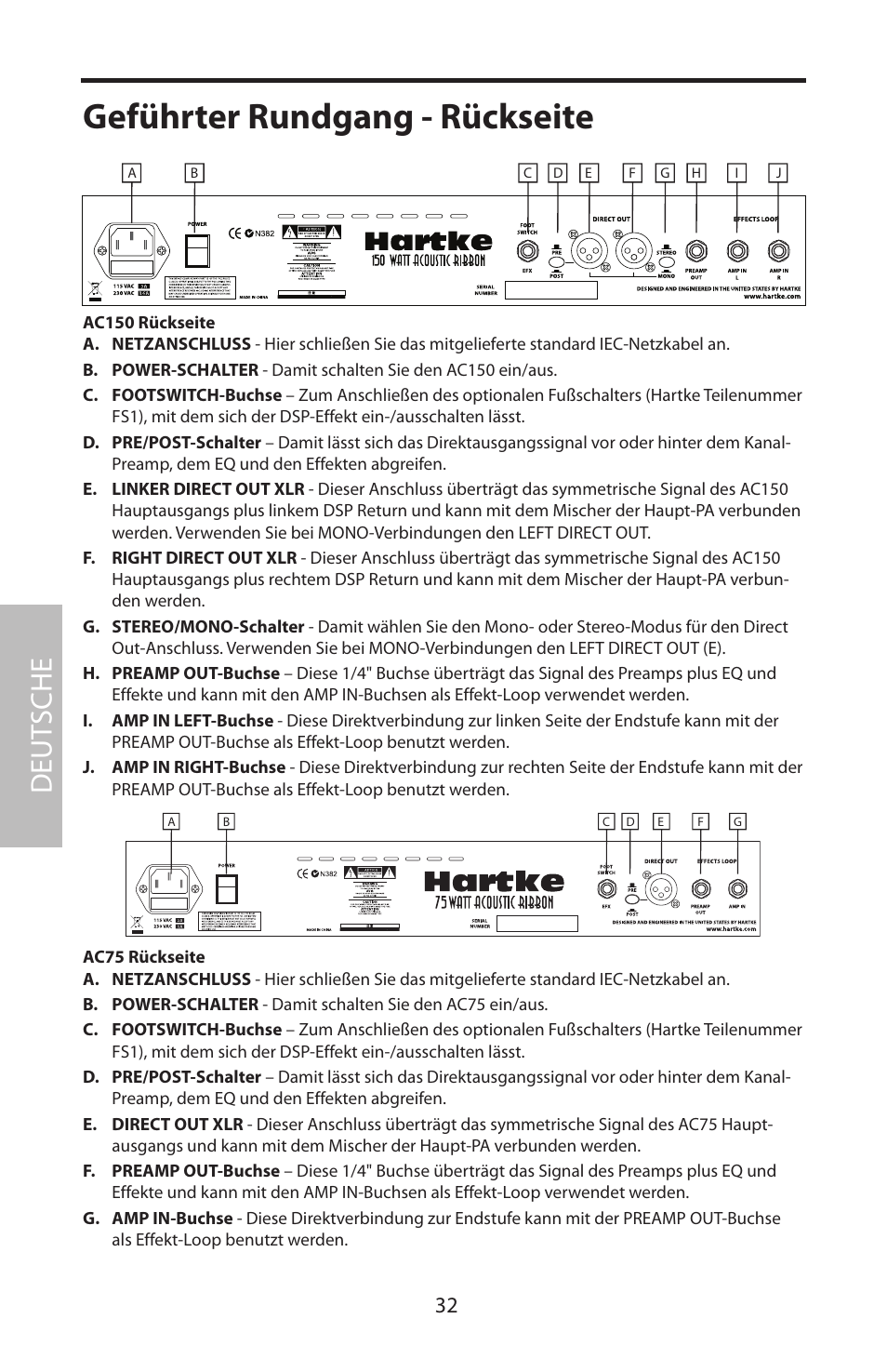Geführter rundgang - rückseite, Deut sche | Samson Acoustic User Manual | Page 38 / 84