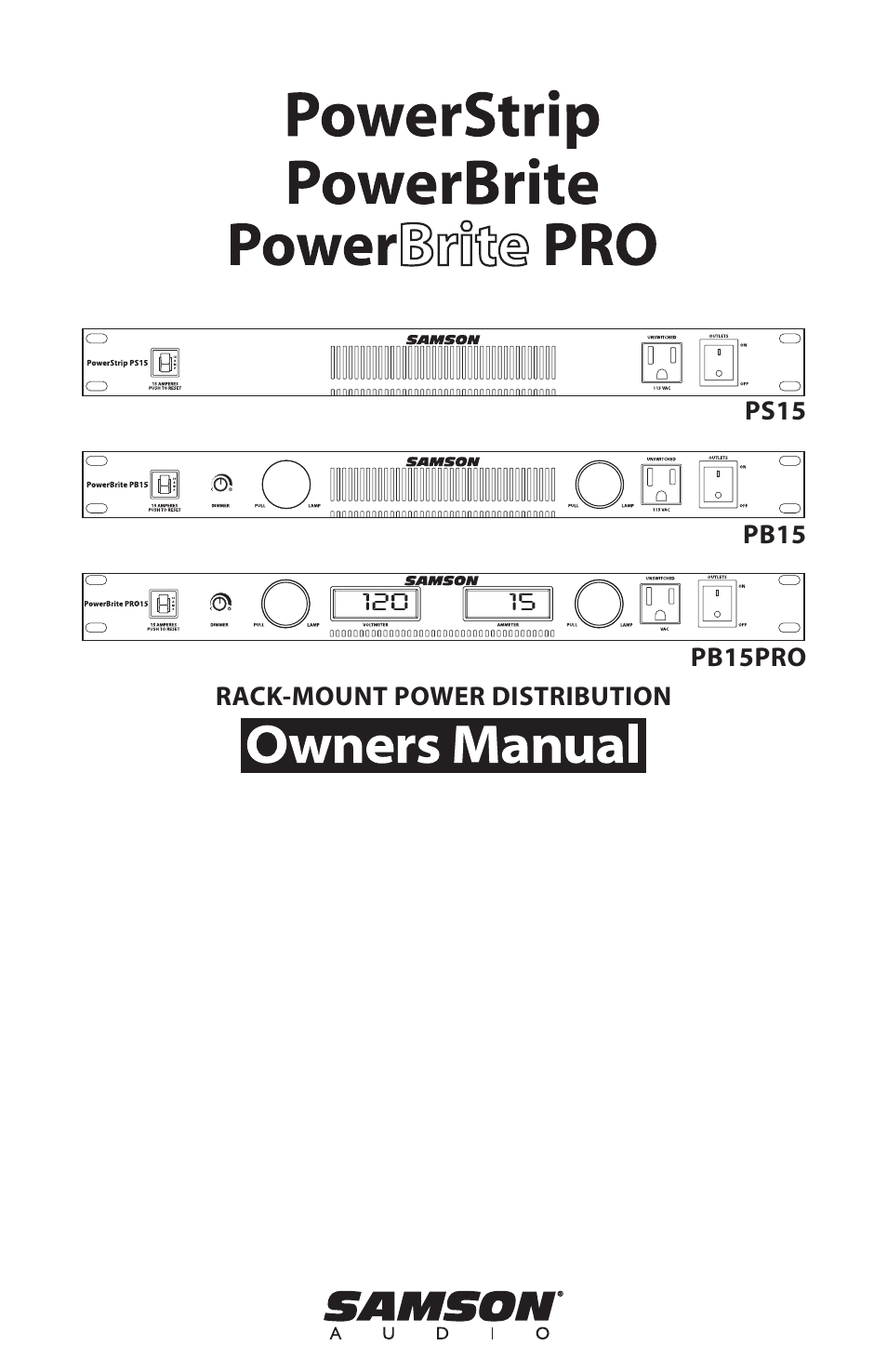 Samson Pro Rack-Mount Power Distribution PS15 User Manual | 16 pages