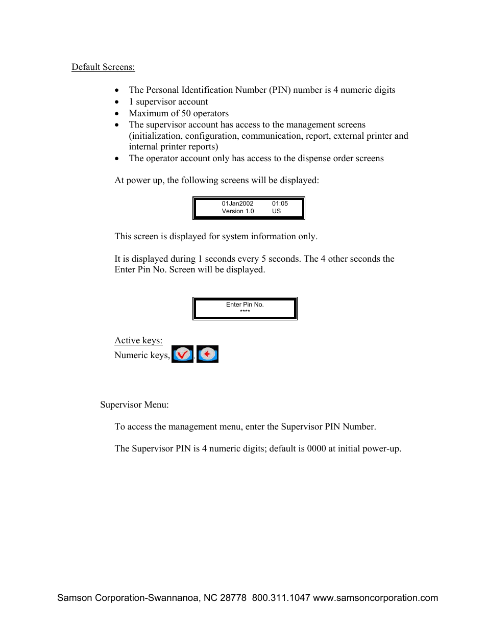 Samson RFX Keypad 2190 User Manual | Page 5 / 37