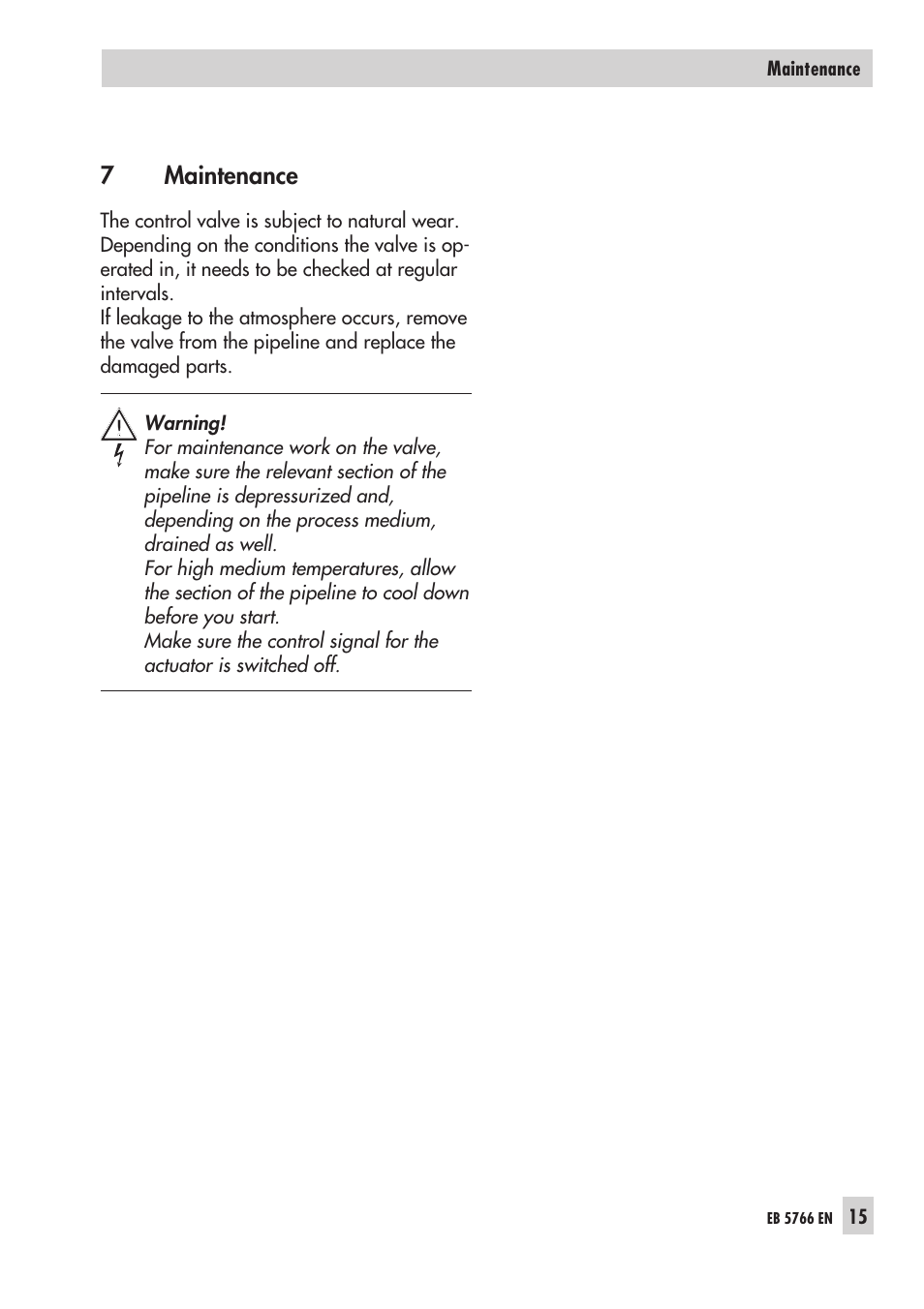 7 main ten ance 15, Maintenance, 7maintenance | Samson 3222/5757 User Manual | Page 15 / 24