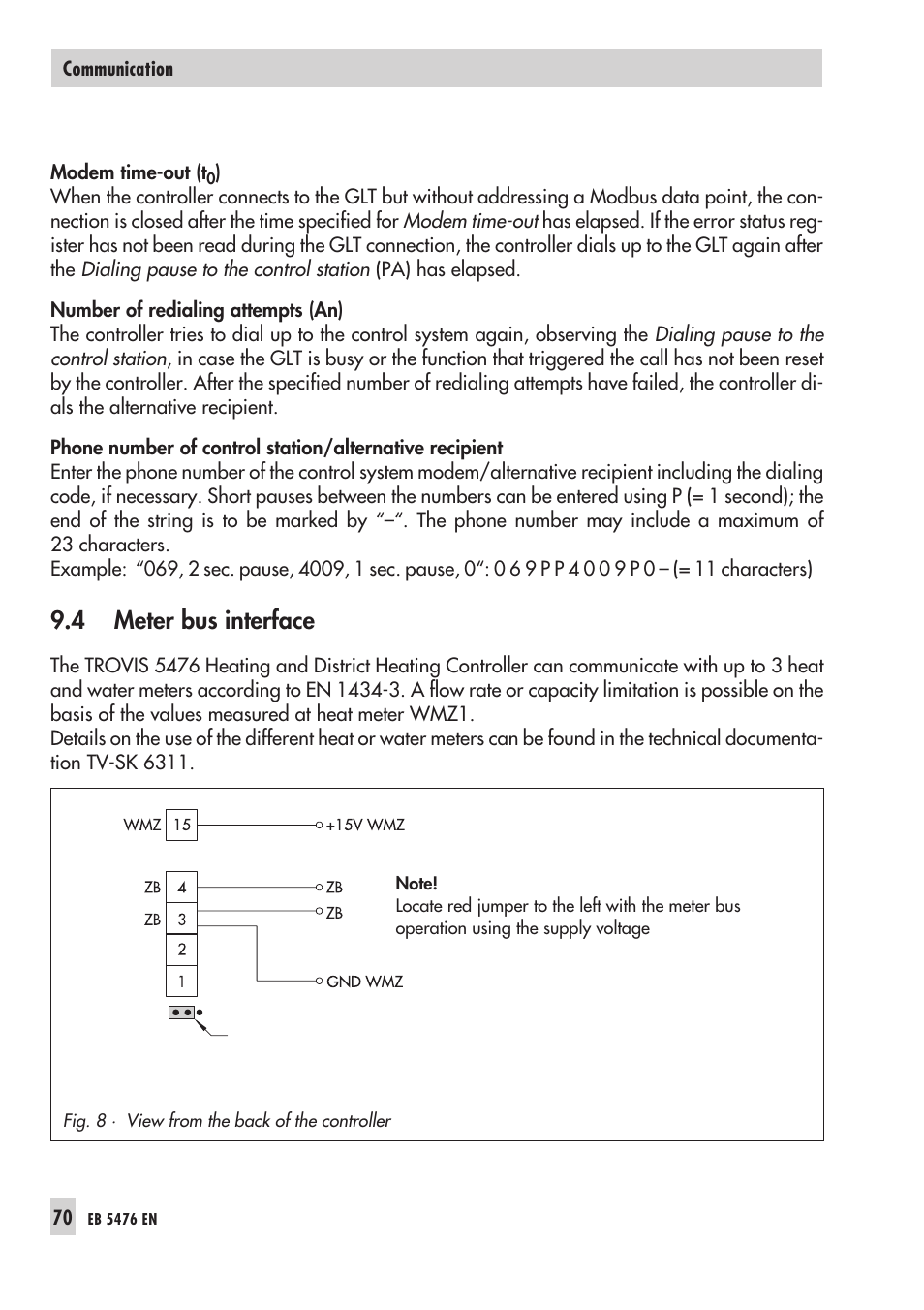4 meter bus inter face 70, Con trol sta ti on, pho ne num ber 70, Me ter bus 70 | Me ter bus in ter fa ce 70, Mo dem re dia ling at tempts, num ber of 70, Mo dem time-out 70, Meter bus interface, 4 meter bus interface | Samson 5476 User Manual | Page 70 / 114