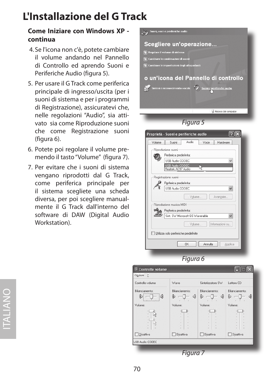 L'installazione del g track, It aliano | Samson G Track User Manual | Page 72 / 88