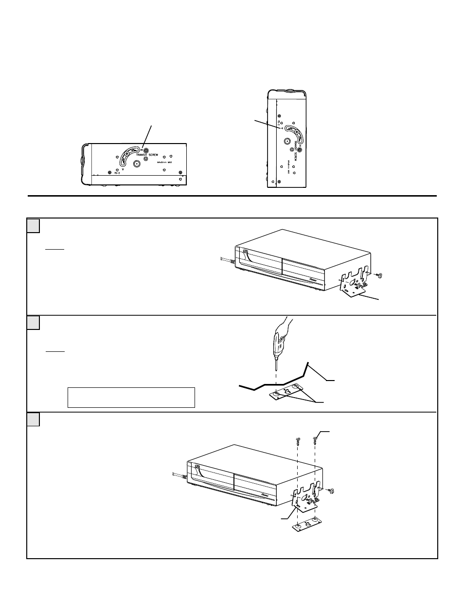 Installation, Procedure for horizontal installation, By audiovox bracket | SINGER Rampage ACC-31 User Manual | Page 4 / 7