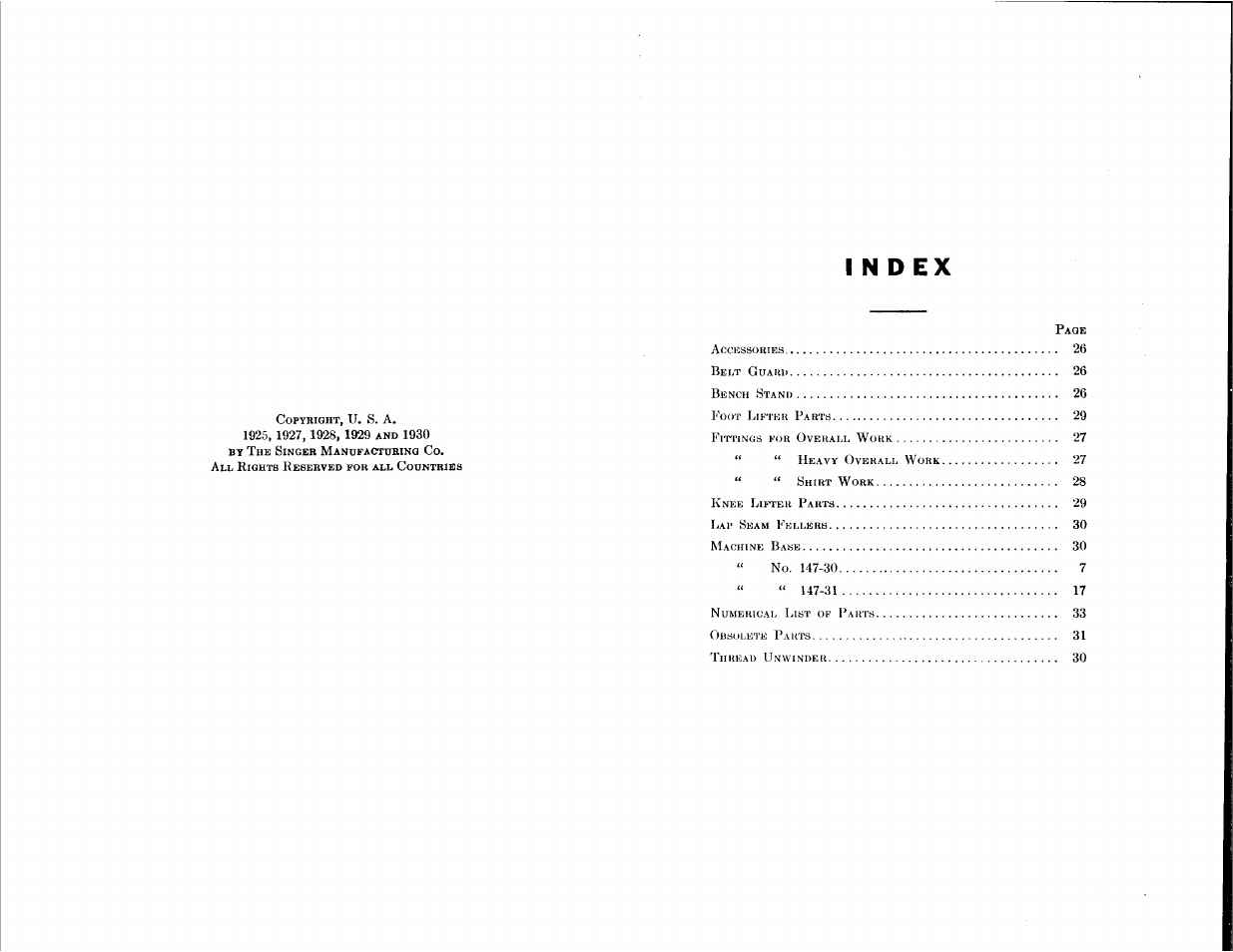 SINGER 147-30 User Manual | Page 2 / 36