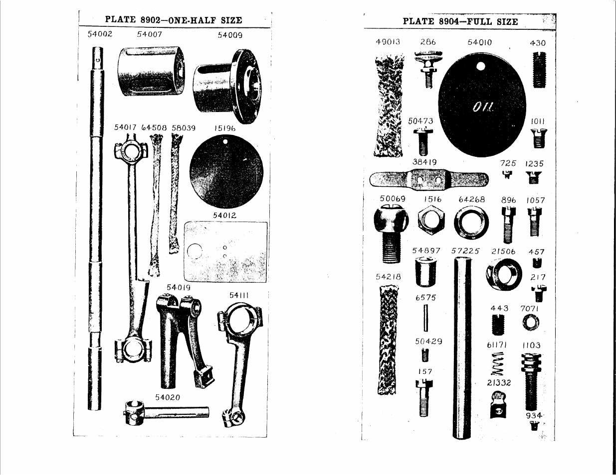 Plate 8902-one-half size, Plate 8904-full size | SINGER 147-30 User Manual | Page 25 / 36