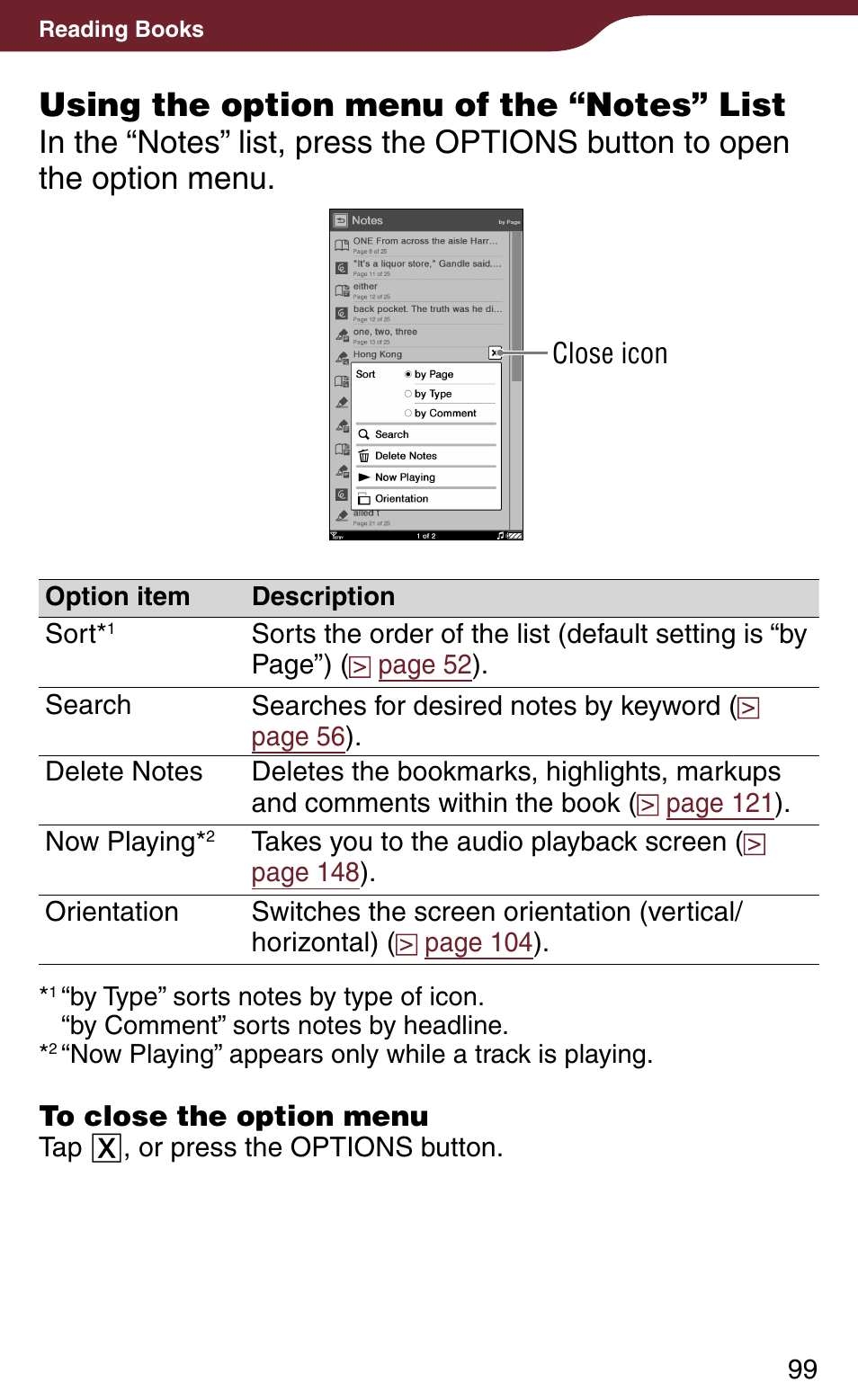 List | Sony Reader Daily Edition 4-174-983-12(1) User Manual | Page 99 / 202