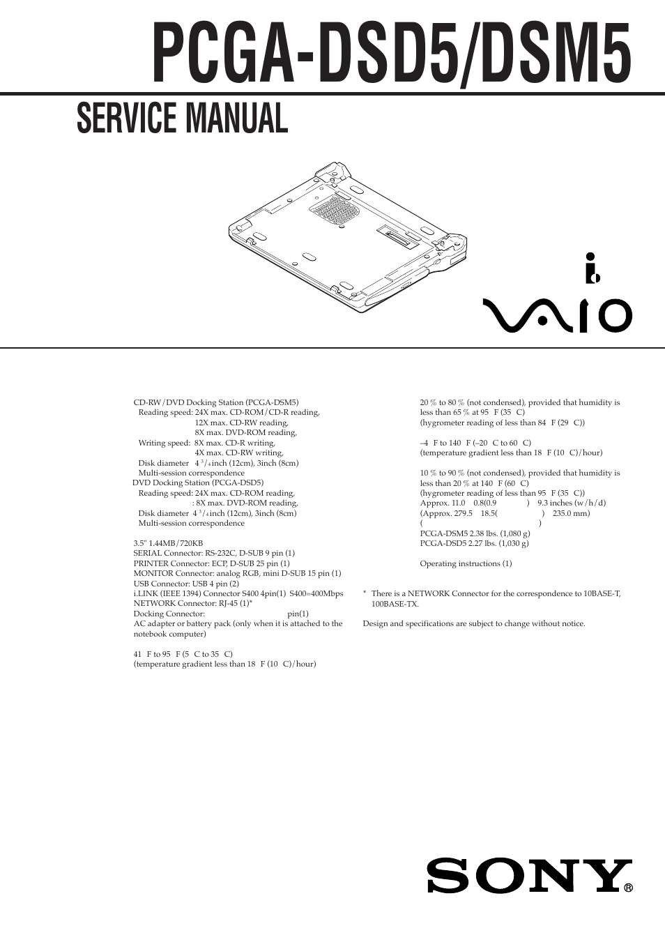 Sony VAIO PCGA-DSD5 User Manual | 16 pages