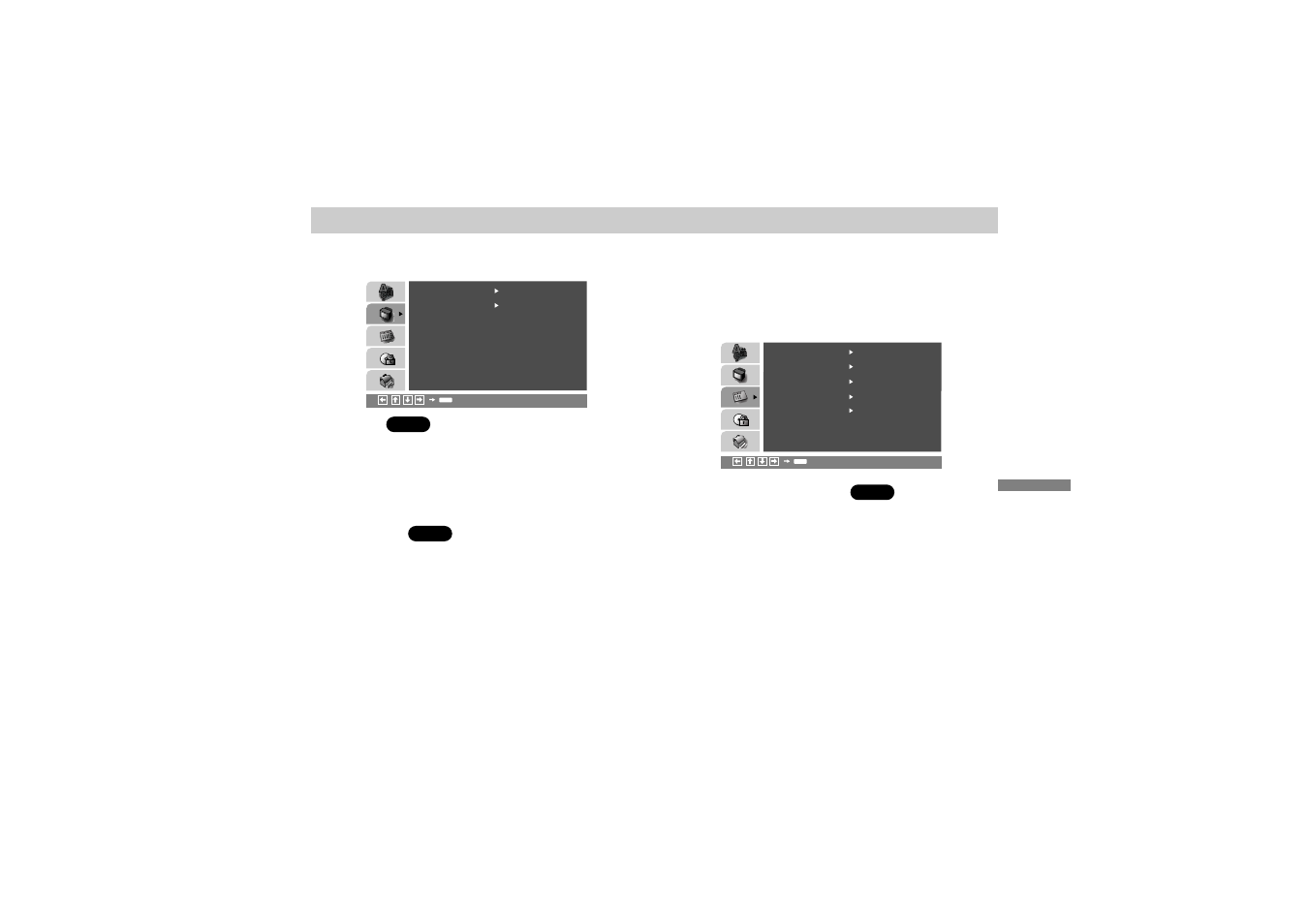 Initial settings (continued), Screen set up, Audio set up | Initial settings | Sony DVP-FX1021 User Manual | Page 43 / 57