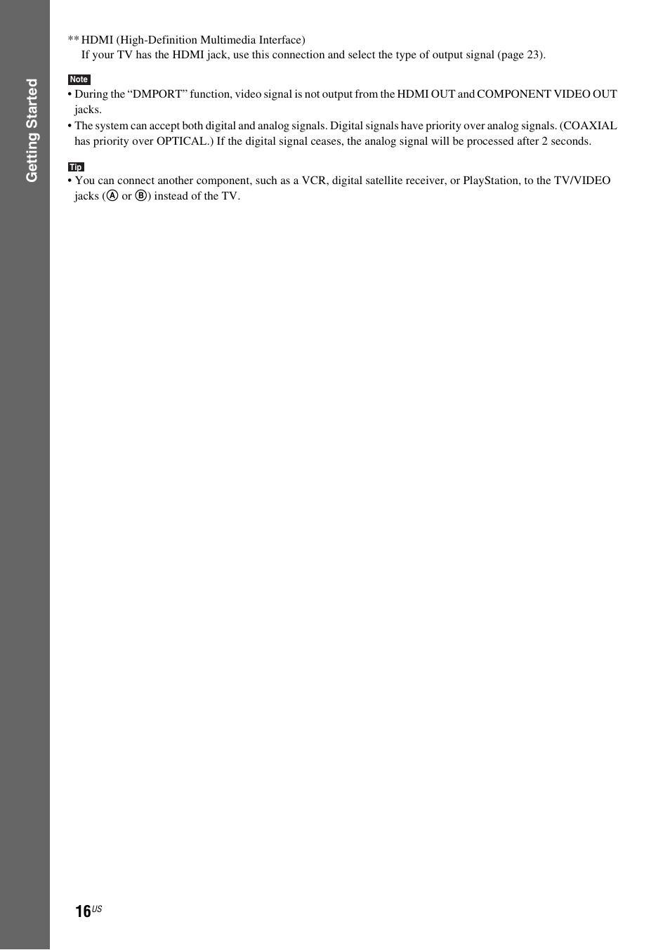 Sony Bravia Theater DAVHDZ273 User Manual | Page 16 / 92
