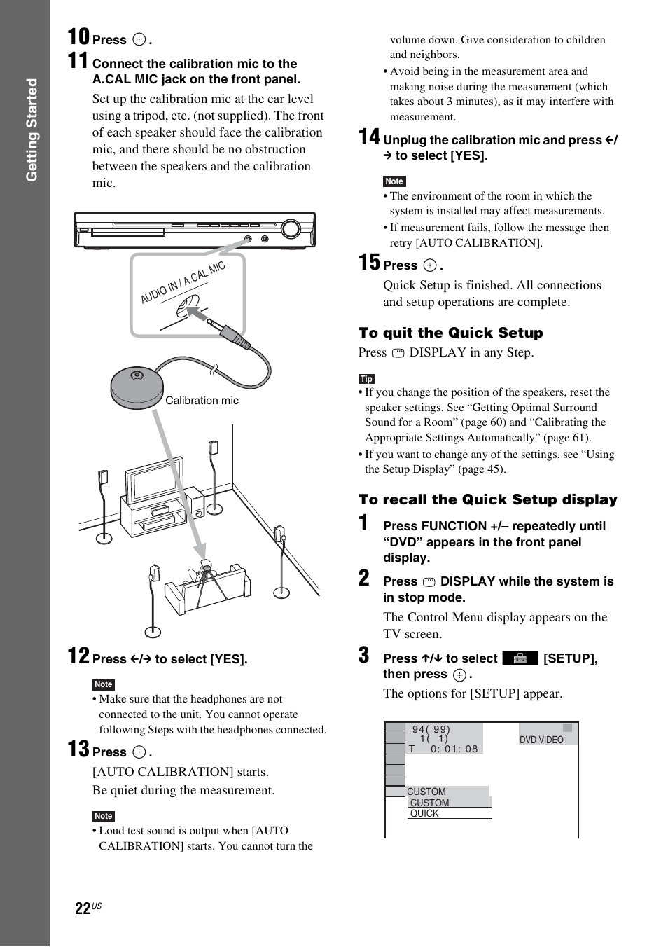 Sony Bravia Theater DAVHDZ273 User Manual | Page 22 / 92