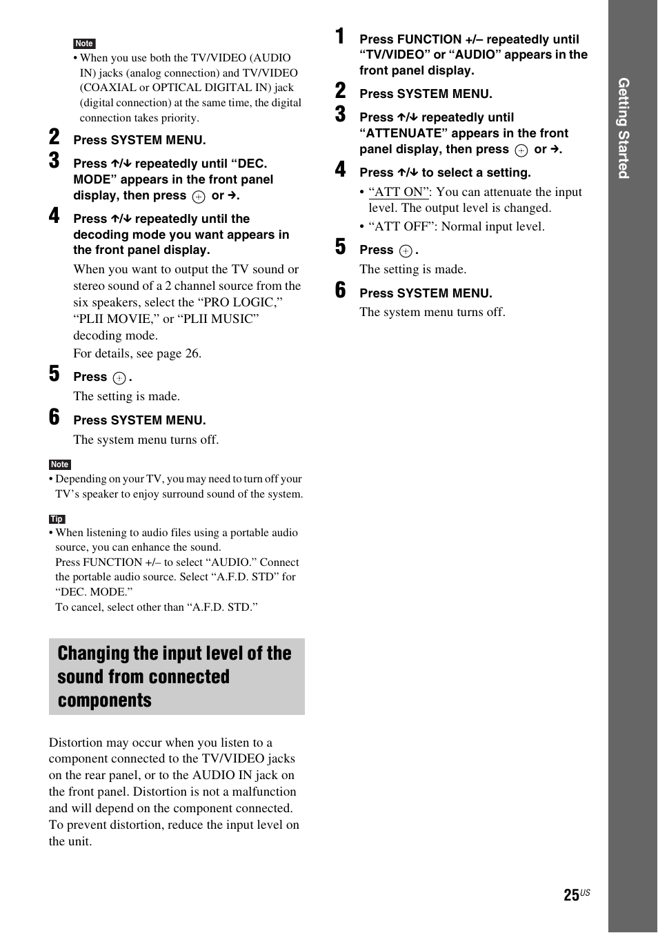 Sony Bravia Theater DAVHDZ273 User Manual | Page 25 / 92