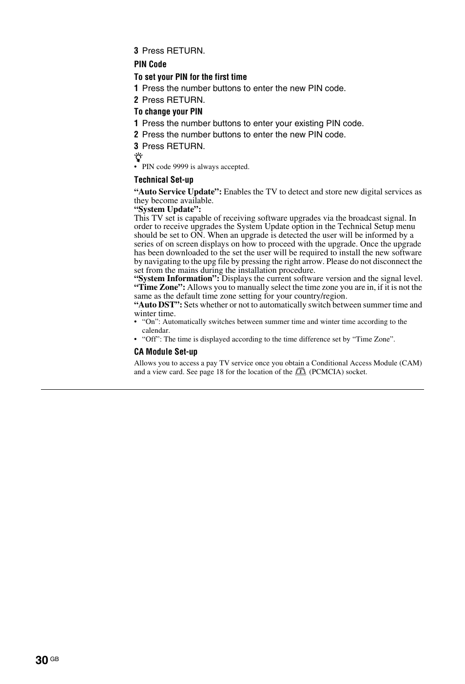 Sony BRAVIA KDL-26P55xx User Manual | Page 30 / 40