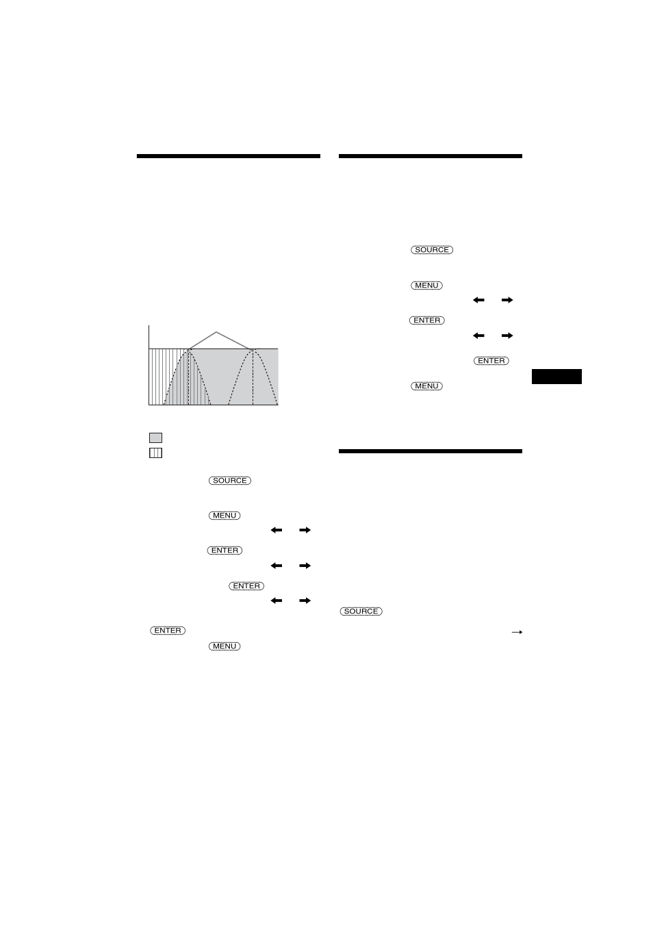 Hpf/lpf (filtre passe-haut/ filtre passe-bas), Réglage de l’intensité sonore, Loudness (intensité sonore) | Raccordement d’un appareil audio auxiliaire, Réglage de la fréquence de coupure des haut, Filtre passe-bas), Raccordement d’un appareil audio, Auxiliaire | Sony 2-581-922-11 User Manual | Page 117 / 218