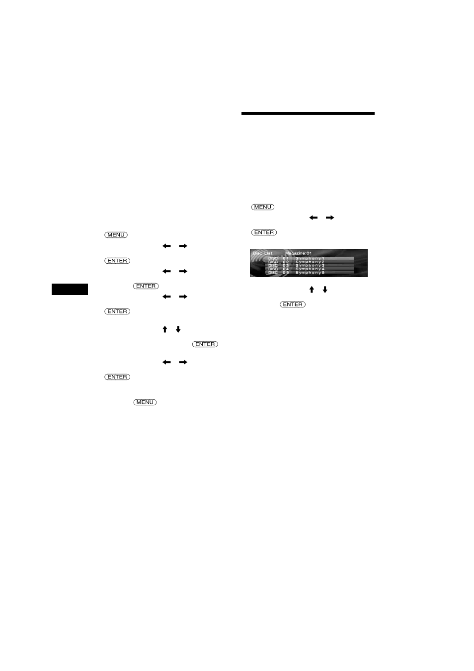 Ricerca di un disco in base al nome, Disc list | Sony 2-581-922-11 User Manual | Page 146 / 218