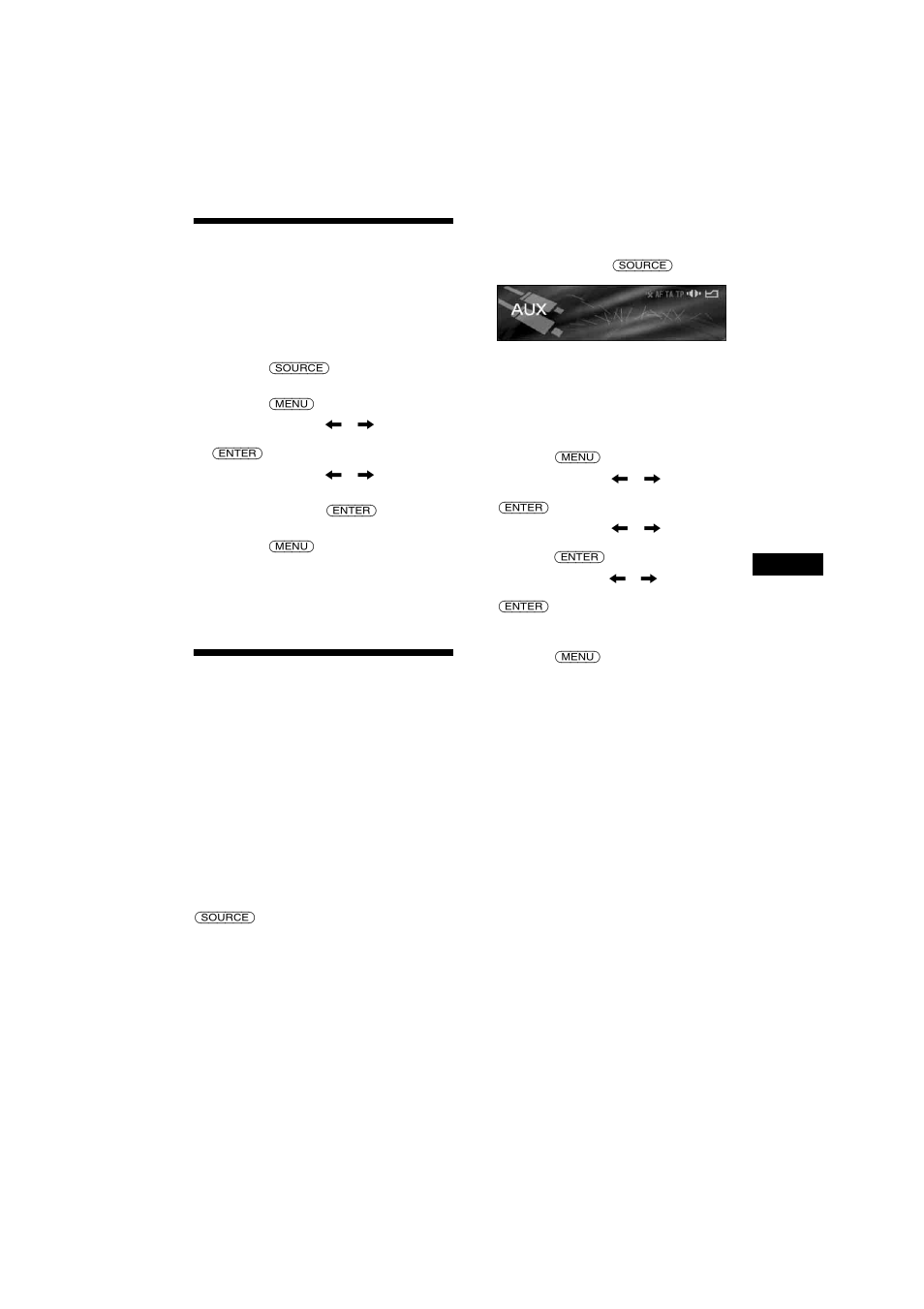 Impostazione dell’enfasi dei bassi, Loudness, Collegamento dell’apparecchio audio ausiliare | Collegamento dell’apparecchio, Audio ausiliare | Sony 2-581-922-11 User Manual | Page 161 / 218