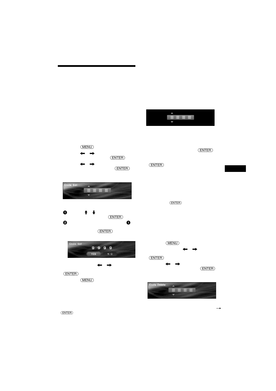 Impostazione del codice di sicurezza, Security | Sony 2-581-922-11 User Manual | Page 163 / 218