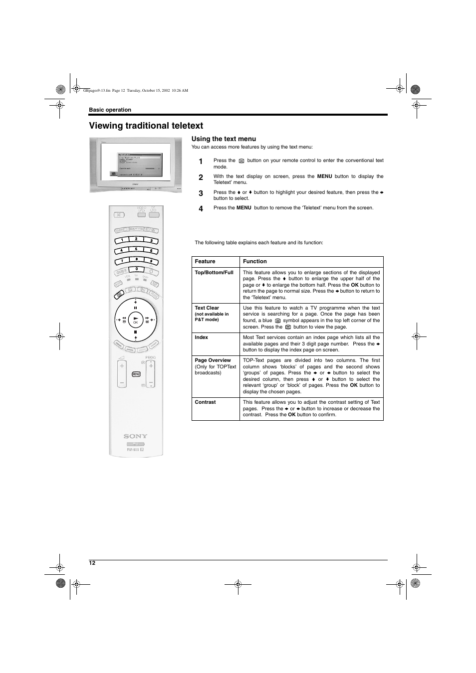 Viewing traditional teletext | Sony KD-32NX200E User Manual | Page 14 / 120