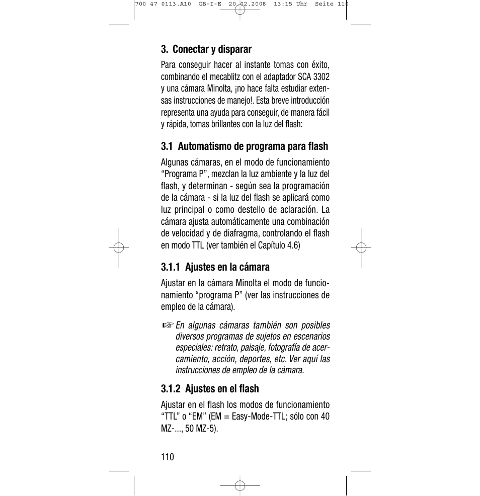 Sony Metz SCA 3302 M7 User Manual | Page 110 / 160