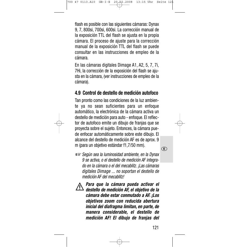 Sony Metz SCA 3302 M7 User Manual | Page 121 / 160