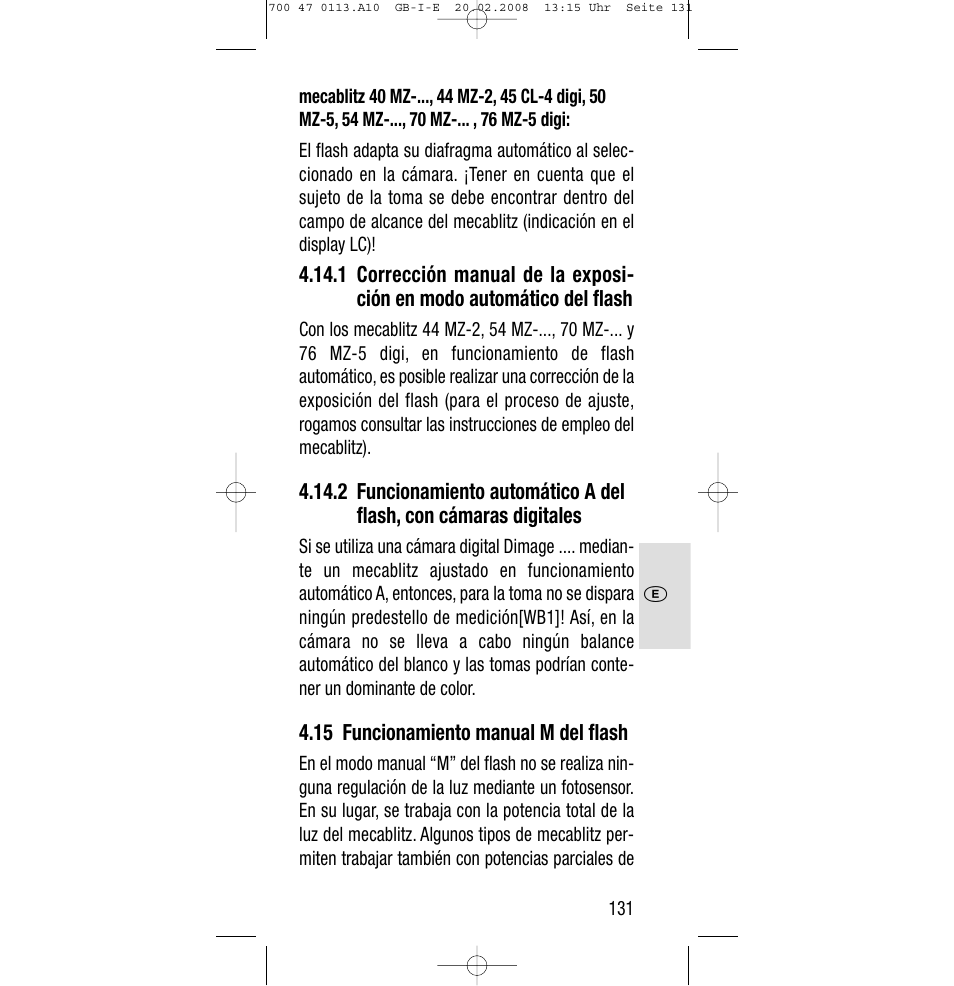 Sony Metz SCA 3302 M7 User Manual | Page 131 / 160