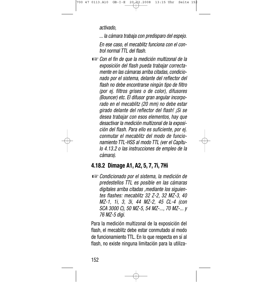 Sony Metz SCA 3302 M7 User Manual | Page 152 / 160