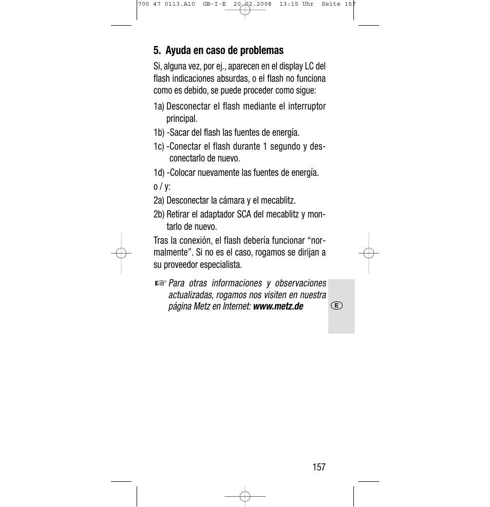 Sony Metz SCA 3302 M7 User Manual | Page 157 / 160