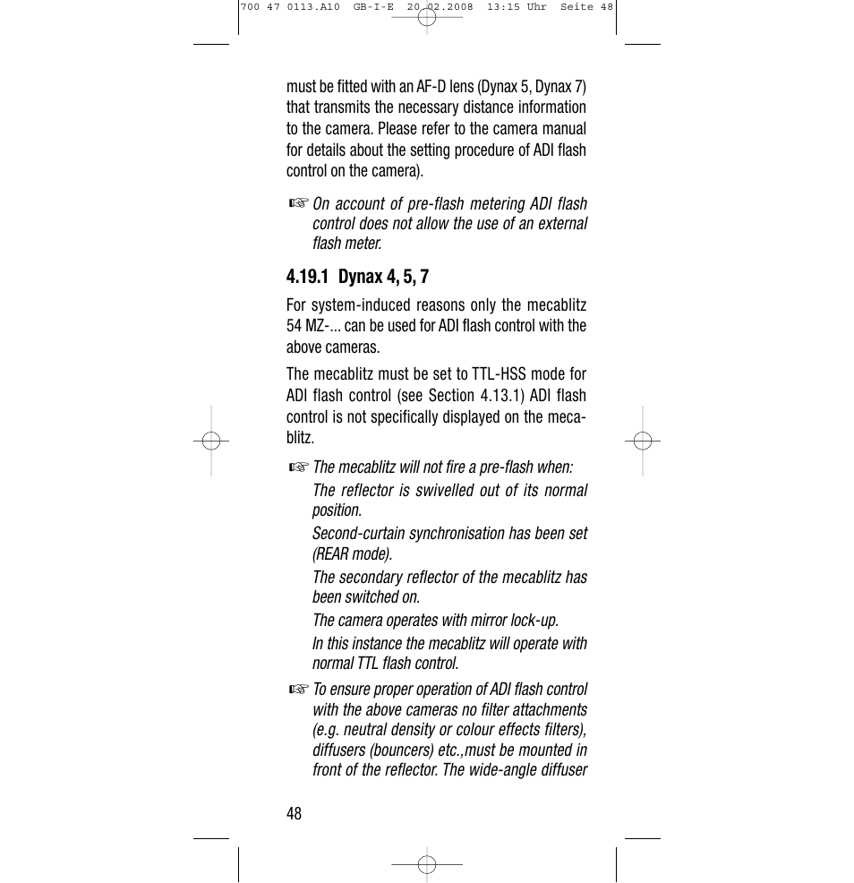 Sony Metz SCA 3302 M7 User Manual | Page 48 / 160