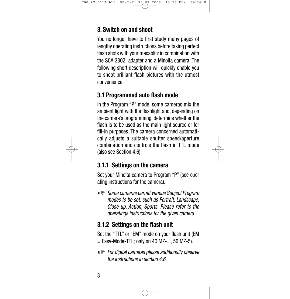 Sony Metz SCA 3302 M7 User Manual | Page 8 / 160