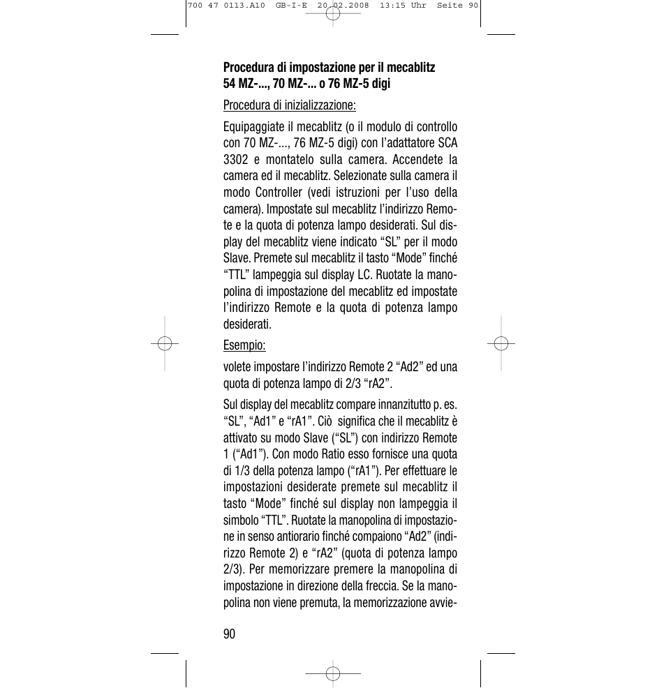 Sony Metz SCA 3302 M7 User Manual | Page 90 / 160