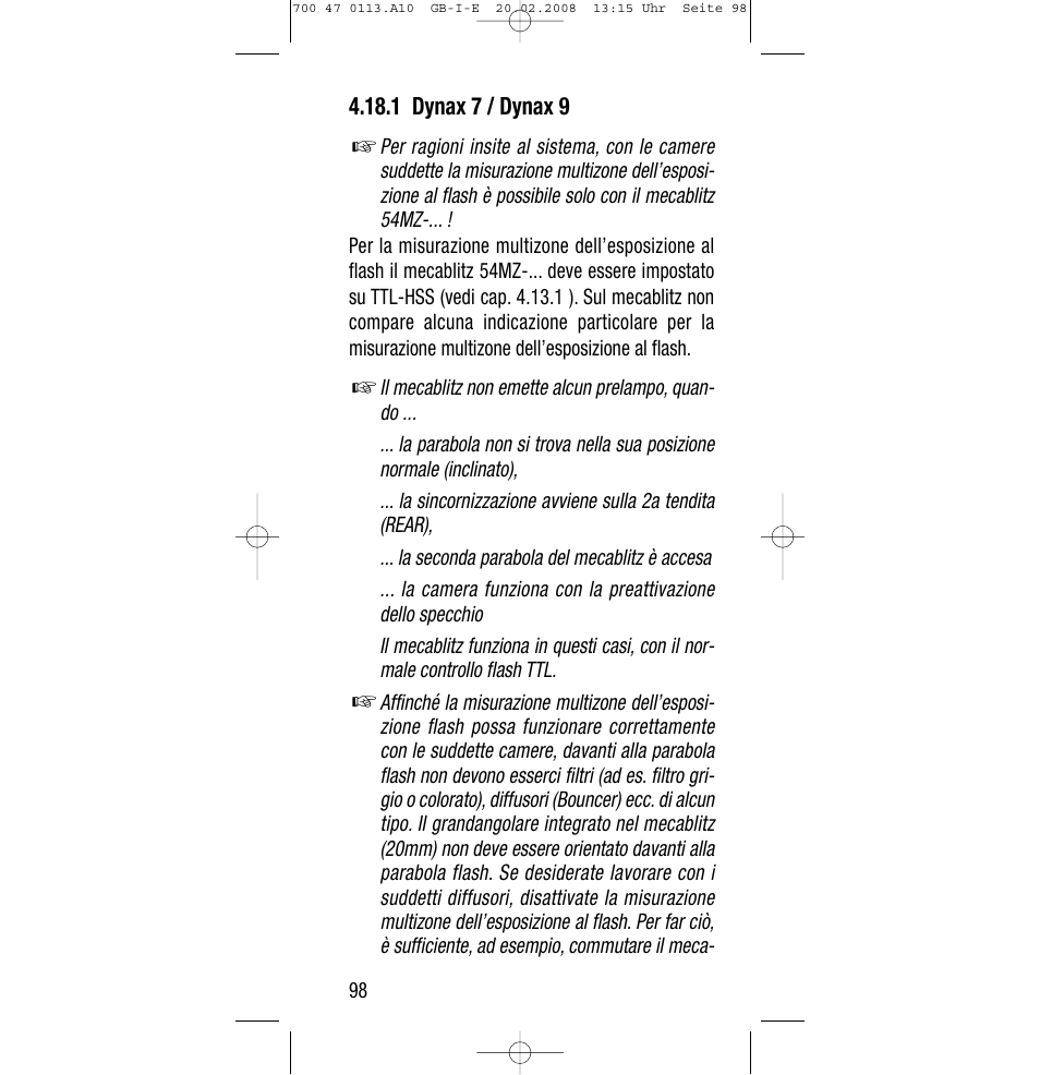Sony Metz SCA 3302 M7 User Manual | Page 98 / 160