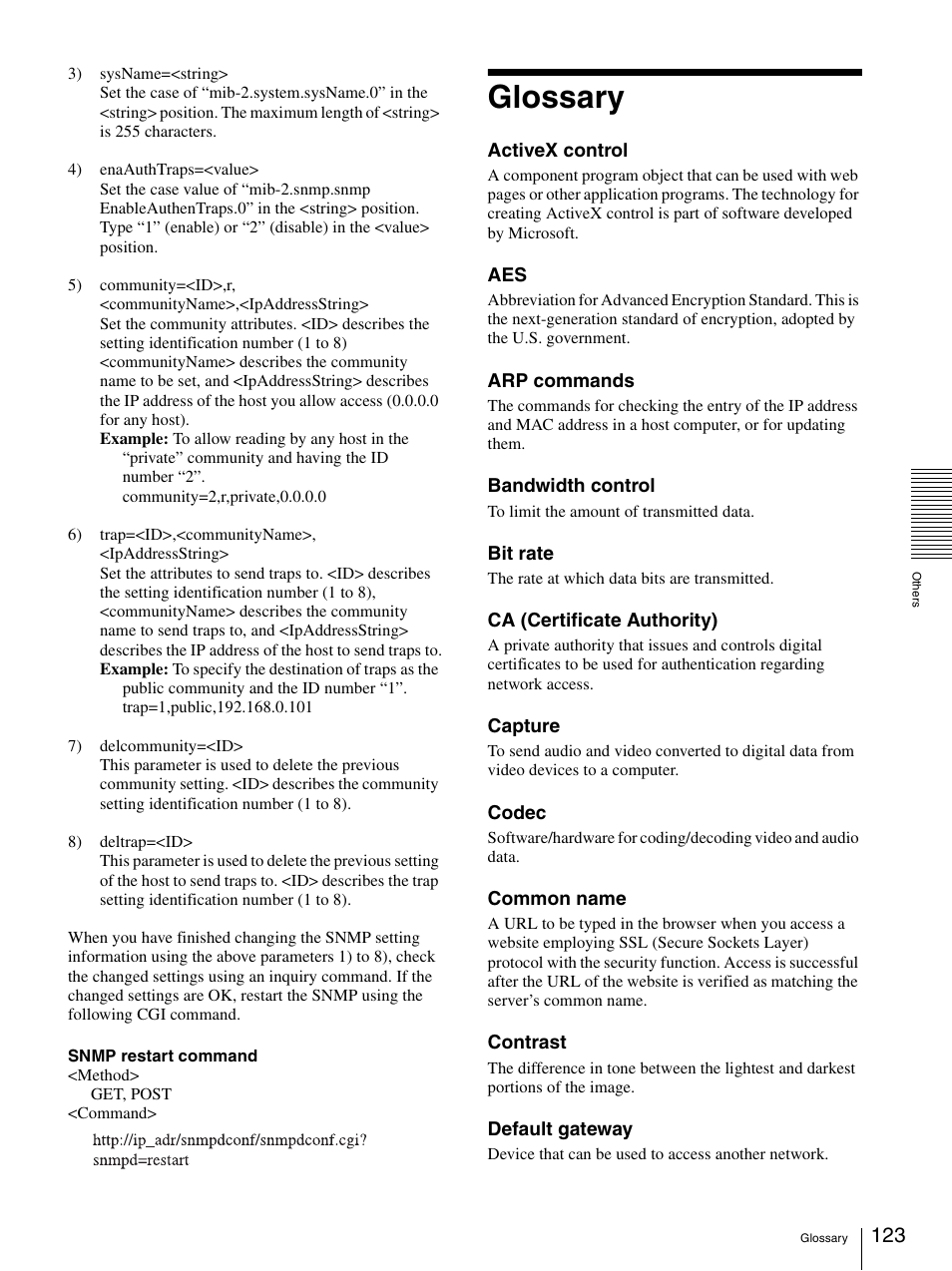 Glossary | Sony CH240 User Manual | Page 123 / 128