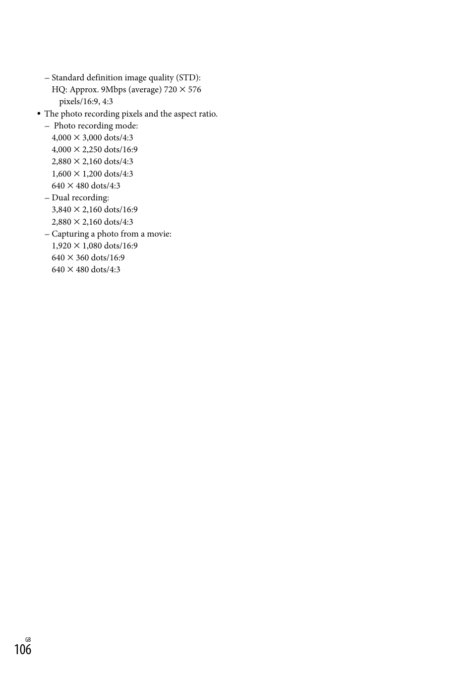 Sony XR550E User Manual | Page 106 / 127