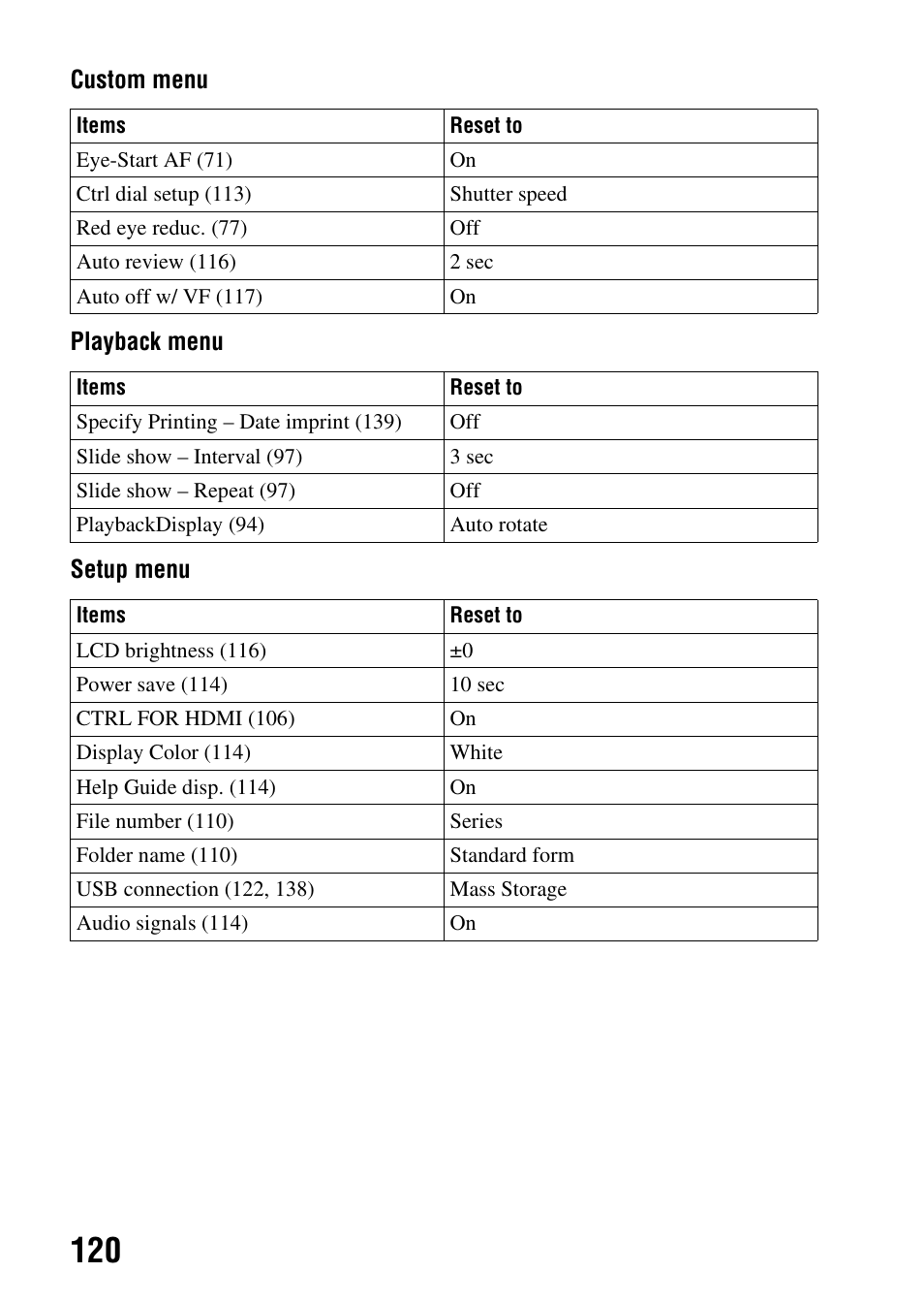 Sony Alpha 230 User Manual | Page 120 / 162